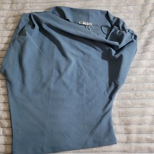 Zara light Blue Asymmetric Crop Top Medium